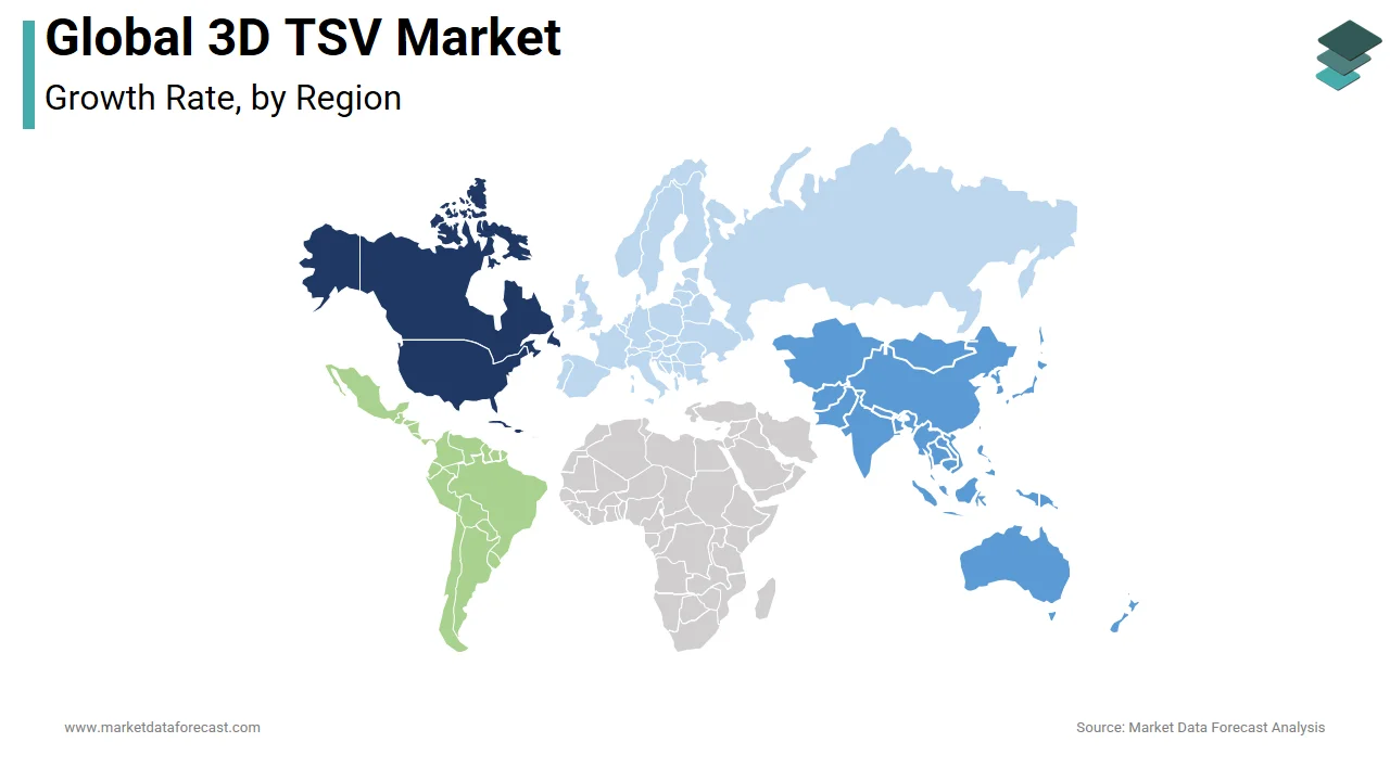 The Asia-Pacific region holds a major share of the global 3D TSV market in 2024.