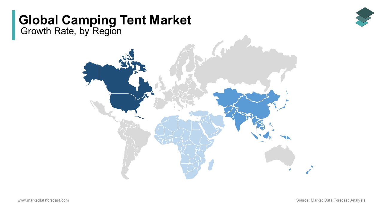 North America had the largest regional segment for camping rents globally by holding 35.2% share in 2024