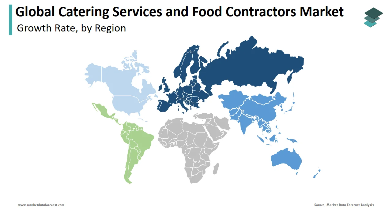 Europe held a significant position in the catering services and food contractors market in 2024.