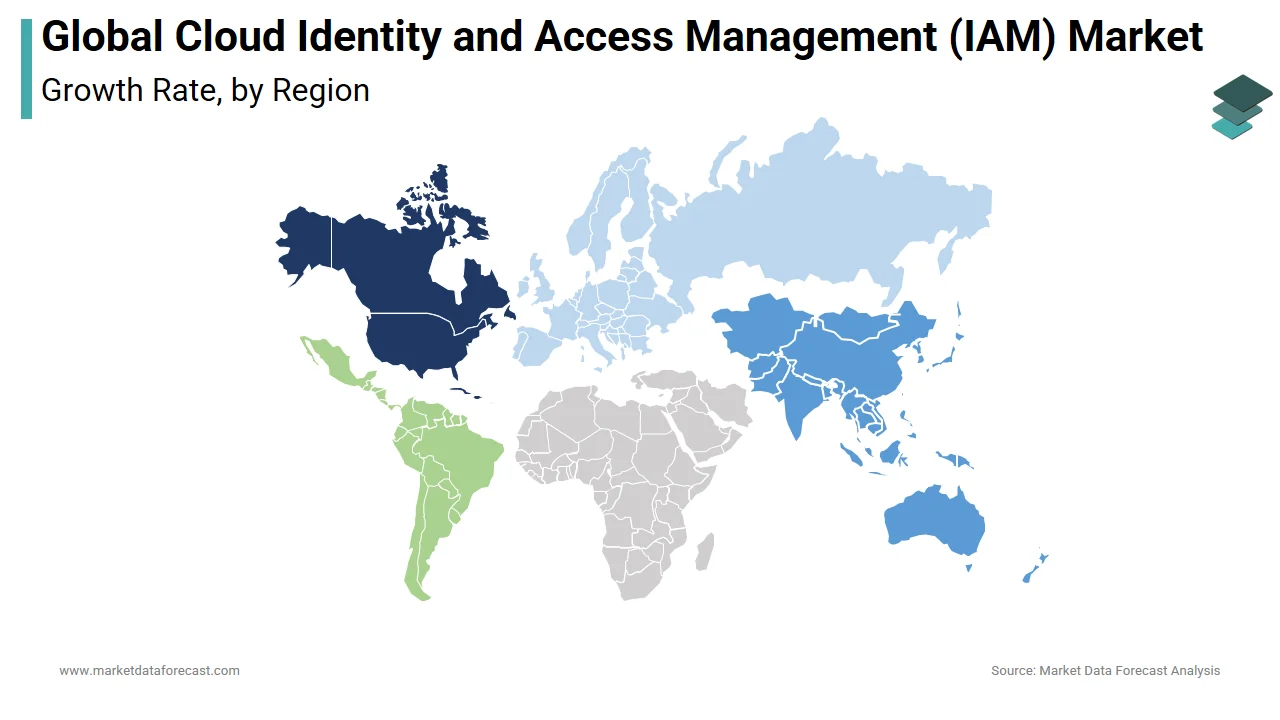 North America region holds a significant share of the cloud identity and access management in 2024
