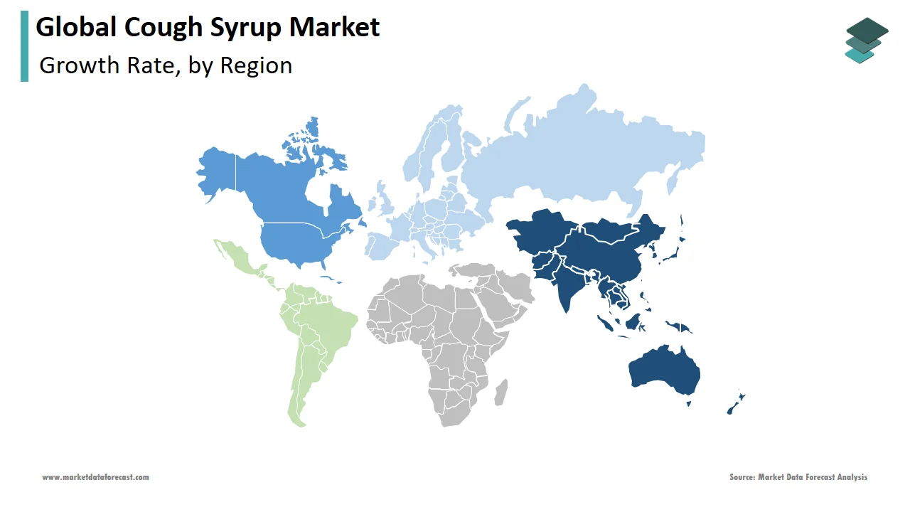 Asia Pacific held a significant share of the cough syrup market in 2024.