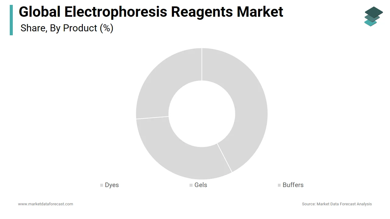 The gels segment led the global electrophoresis reagents market in 2024