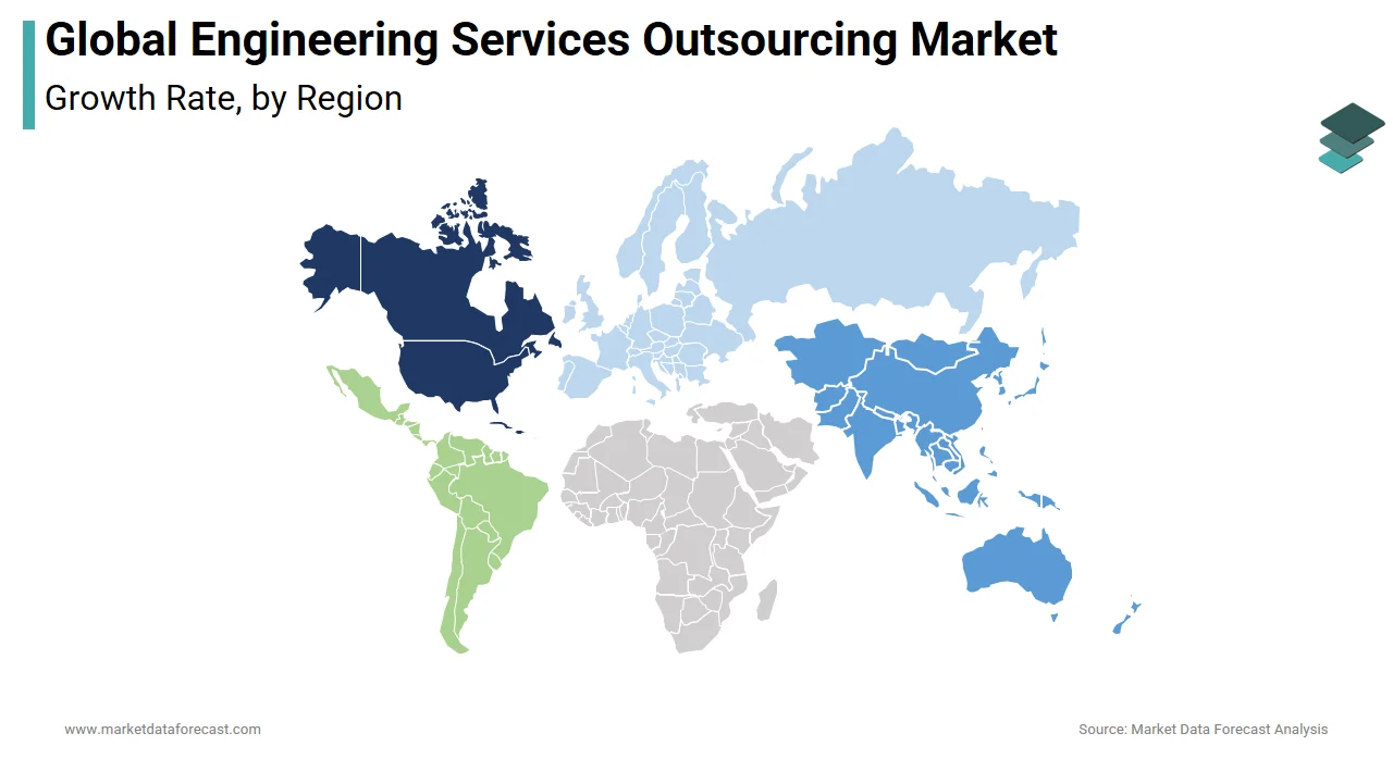 The Asia Pacific region had the highest share of the engineering services outsourcing market in 2024