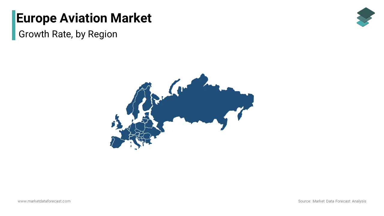 Germany dominated the European aviation market in 2024, holding a 21.3% market share.