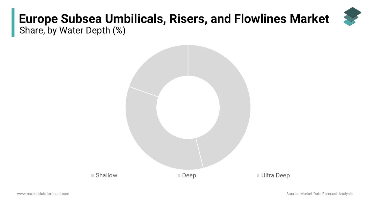 The deepwater segment dominated the Europe subsea umbilicals, risers, and flowlines market