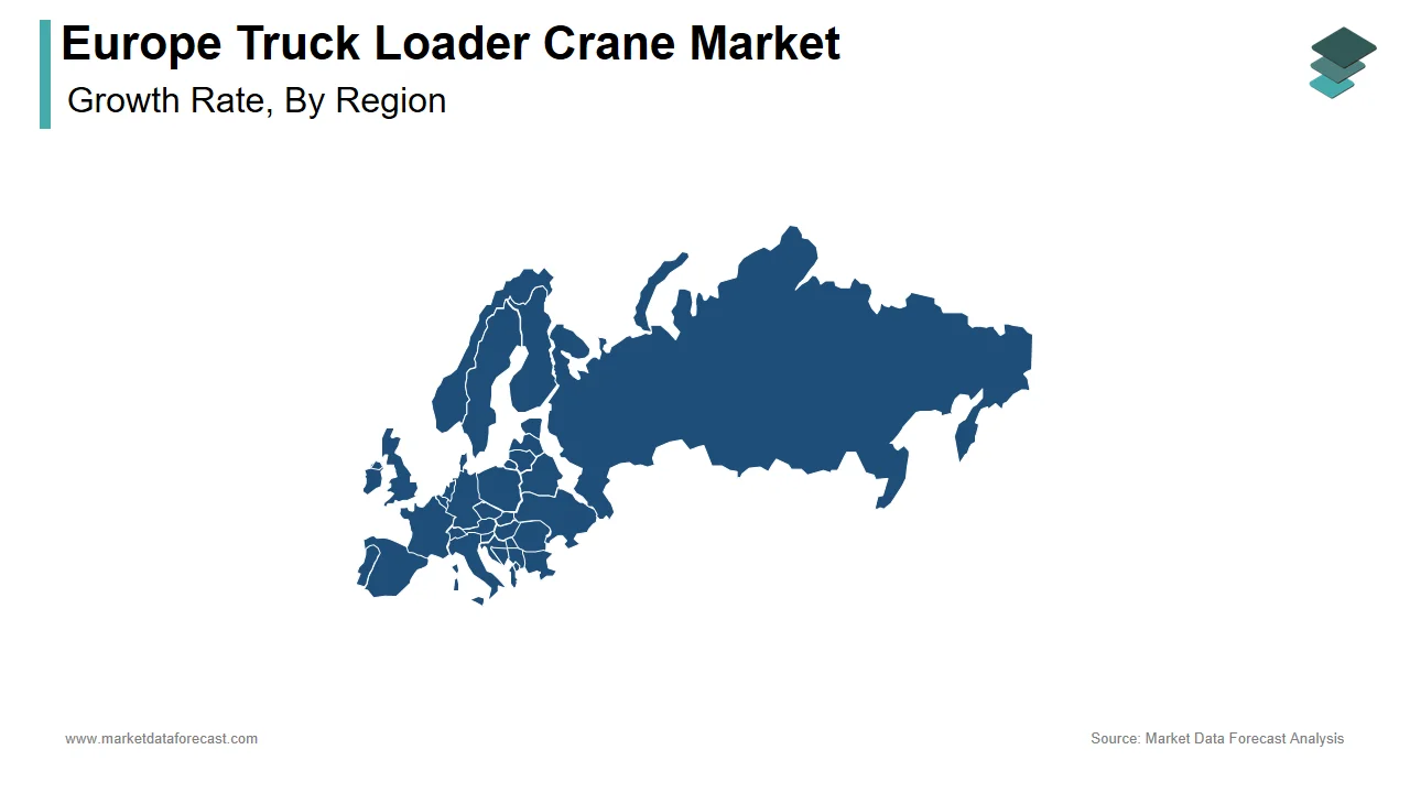 Germany held the largest share of the Europe truck loader crane market in 2024.