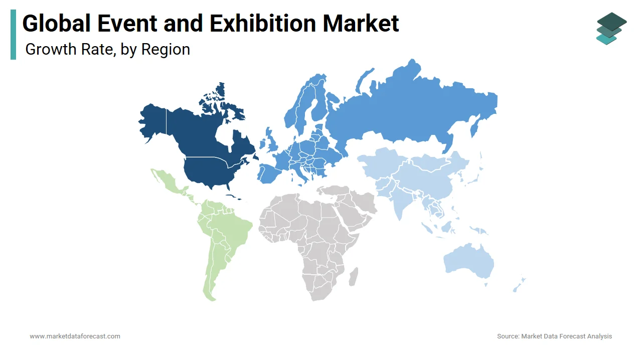 Europe was the top performer of the event and exhibition market by capturing 36.3% of share in 2024