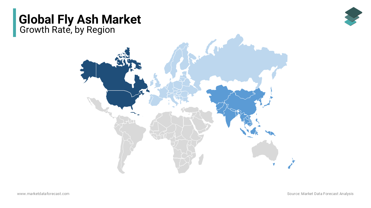 The North American fly ash market has been stimulated by the expansion of the region's construction segment in recent years 