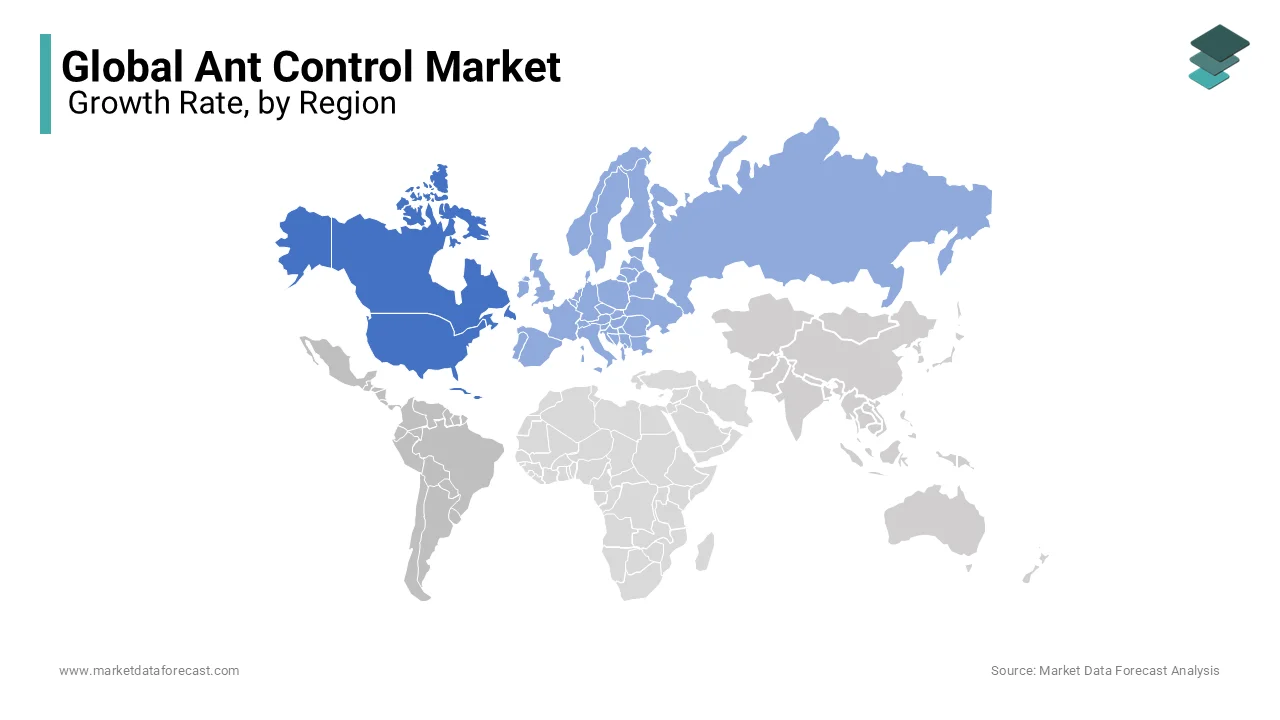 North America, followed by Europe, led the Ant control market in 2024