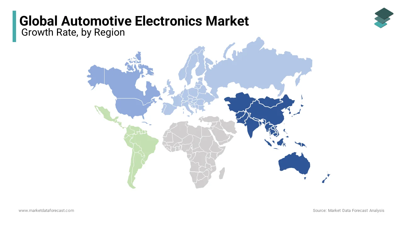 Asia-Pacific is expected to hold the dominant share of the global automotive electronics market