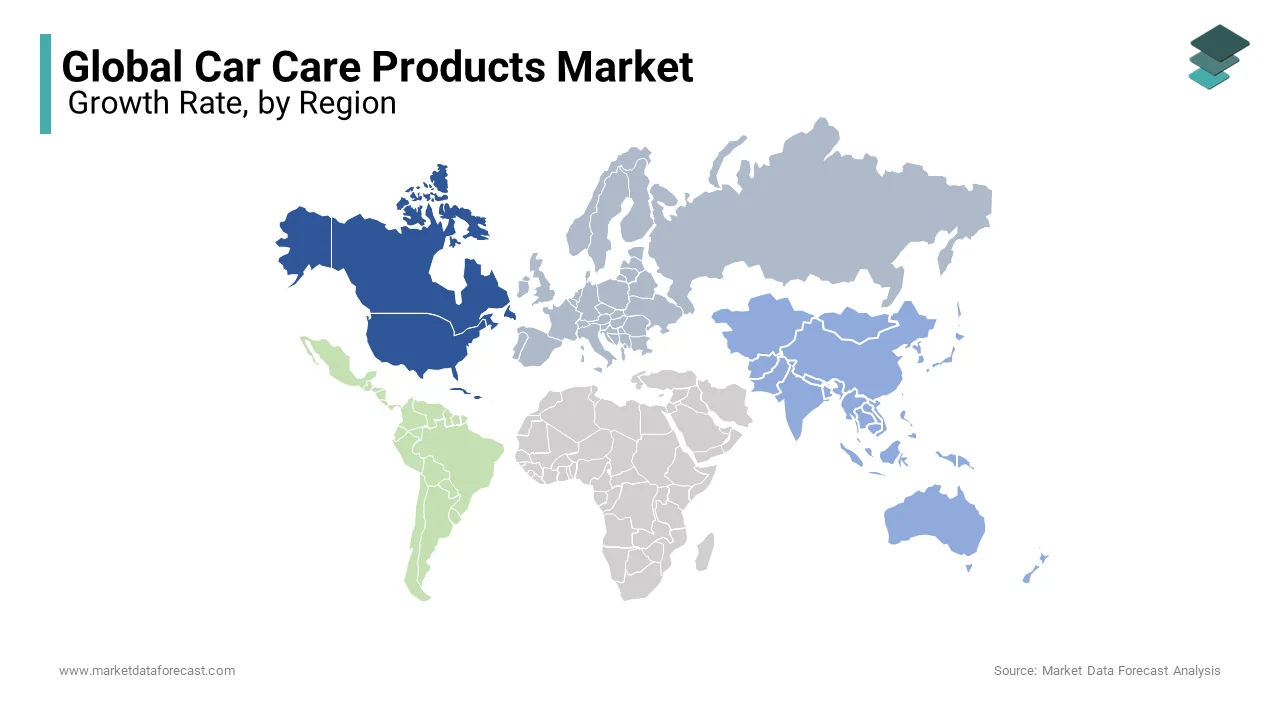 North America projected growth with a market share of 32.33% demand for car care products
