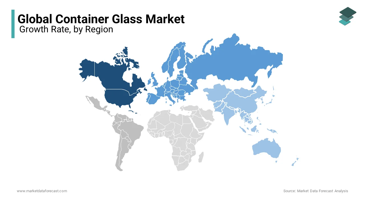 Europe container glass market was the largest contributor by occupying 37.3% of the share in 2024