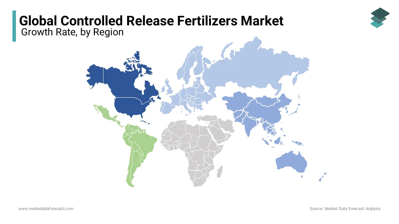 North America is the dominant region in the controlled-release fertilizer market