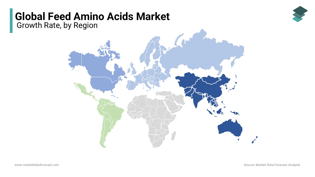 The Feed Amino Acids market was dominated by Asia-Pacific in 2024
