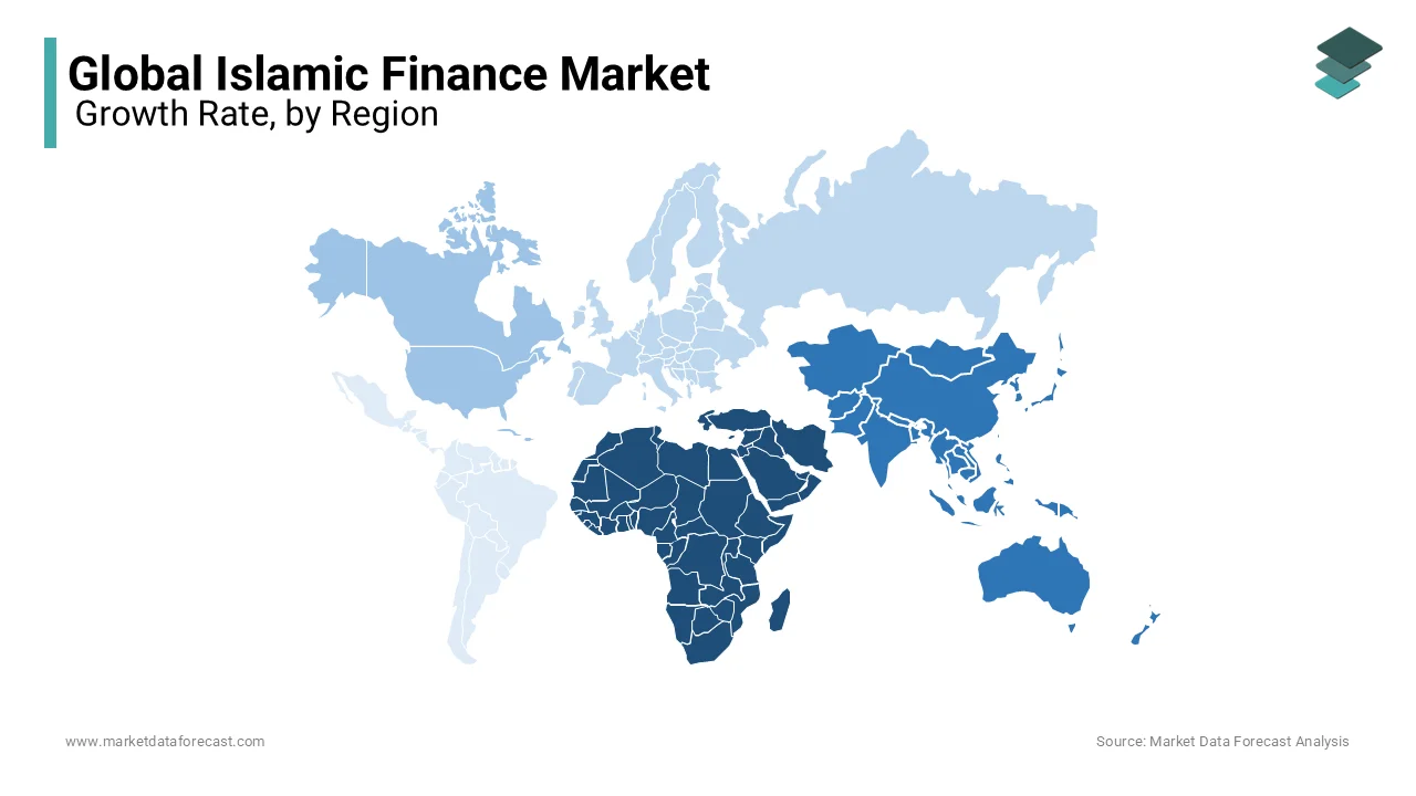 The Middle East & African Islamic Finance market has held the largest share in 2024.