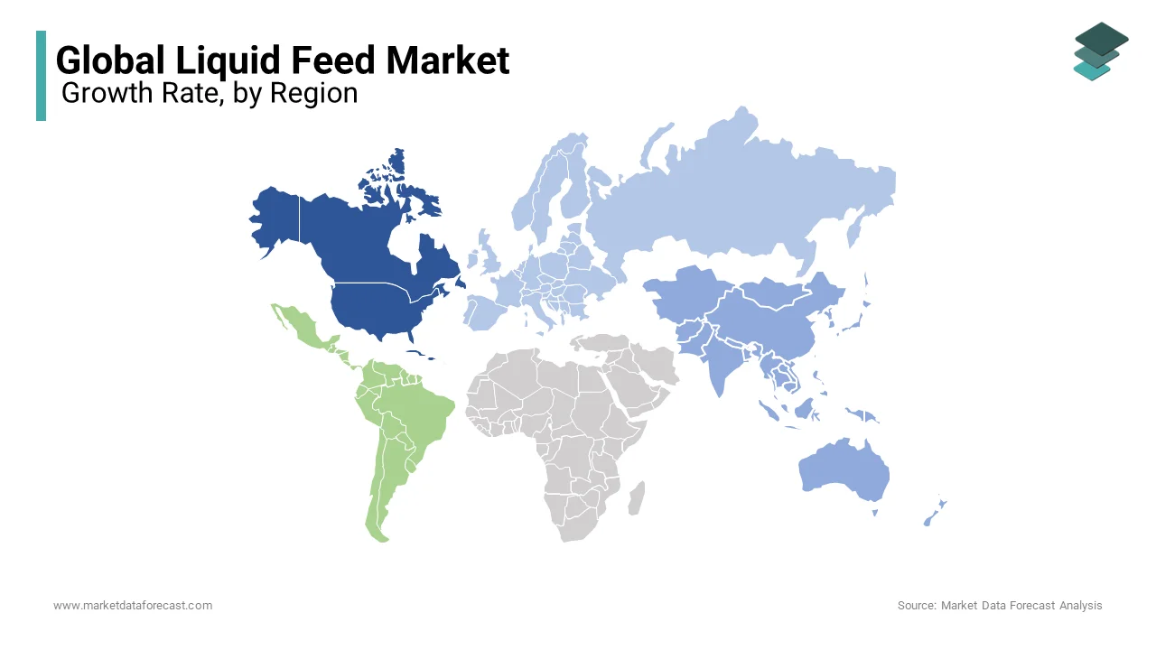 North America holds the largest share of the global liquid feed market in 2024