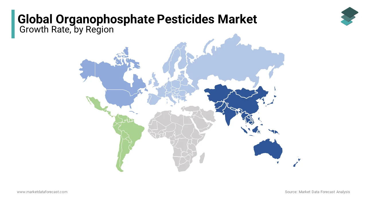 The Asia-Pacific region was the most dominant regional market for organophosphate pesticides market