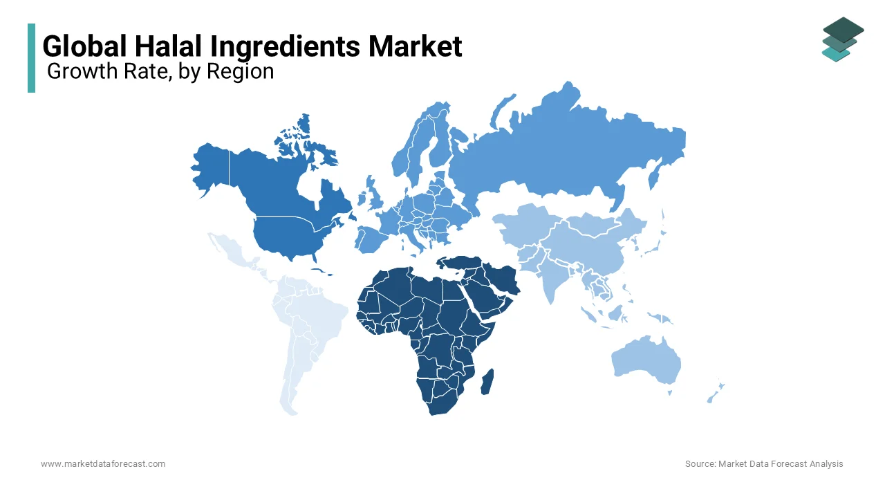 In 2023, the Middle East was the fastest-growing regional market for halal ingredients