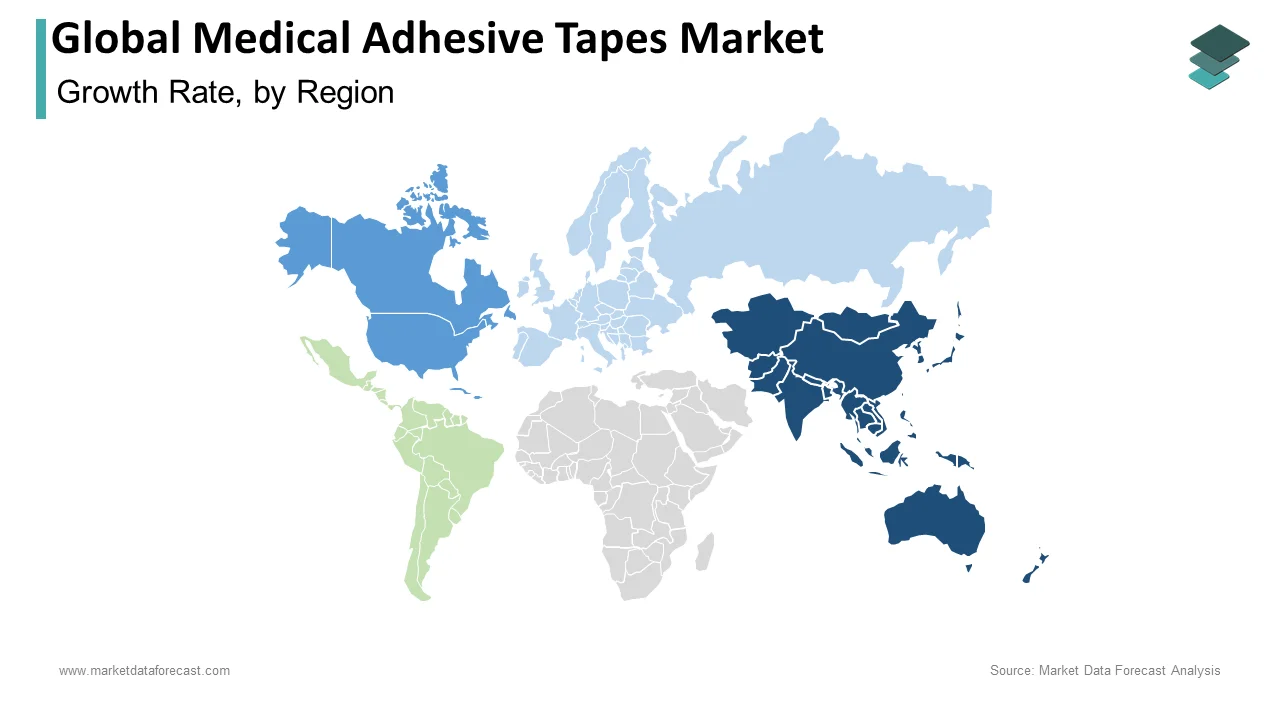 Asia Pacific accounted for a significant share of the medical adhesive tapes market in 2024.