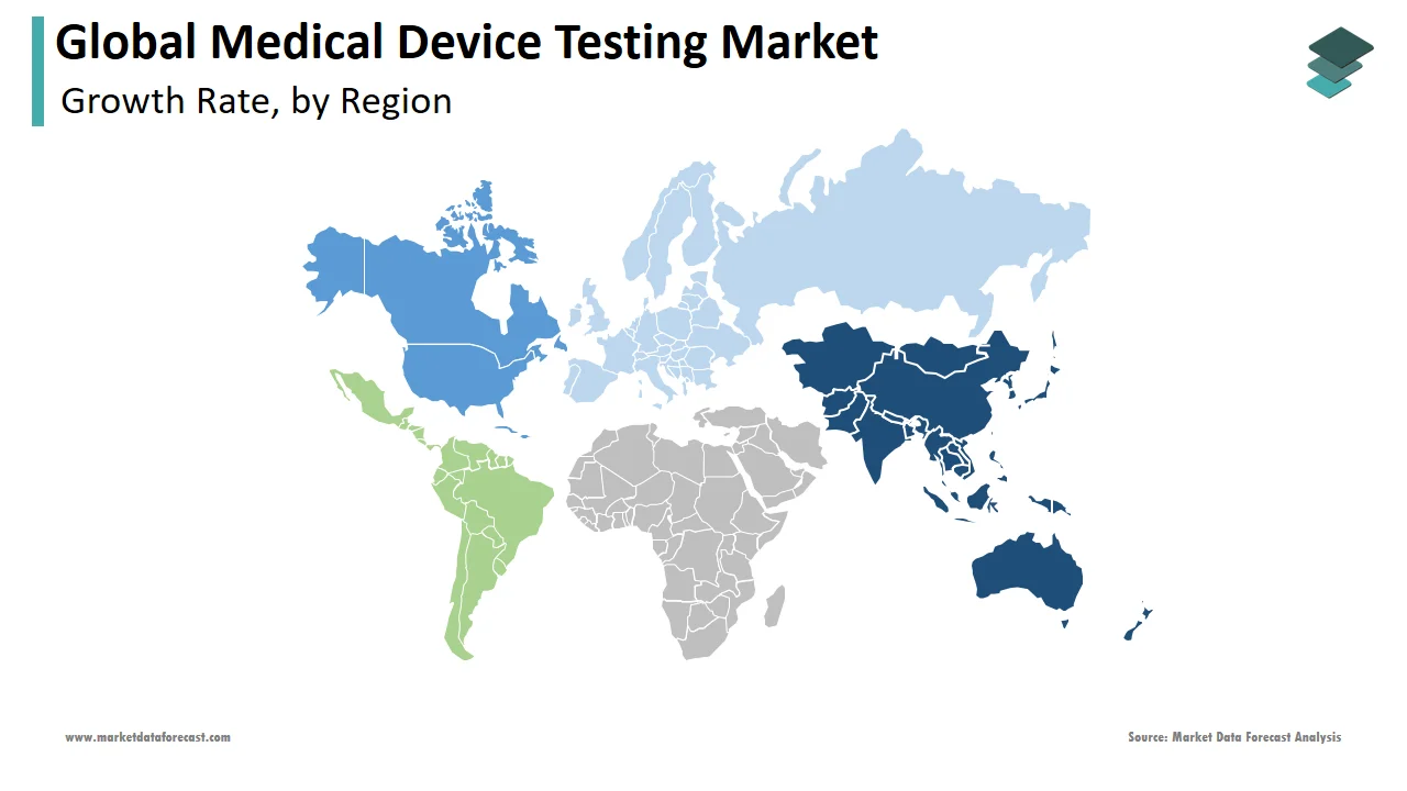 Asia-Pacific dominated a substantial share of the medical device testing market in 2024.