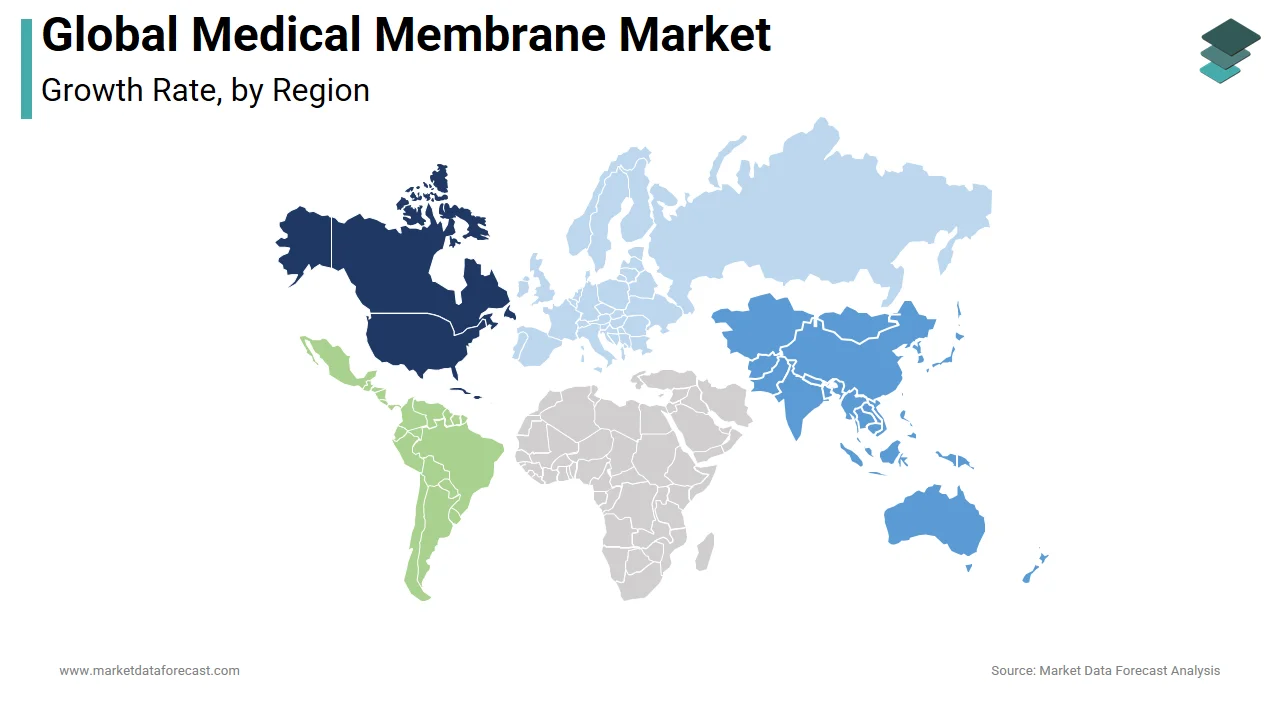 The North America region is anticipated to lead the global medical membrane market in 2025