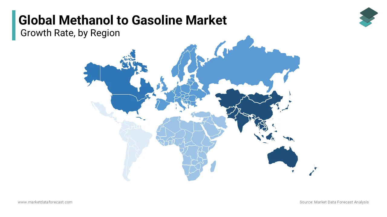 Asia-Pacific dominated the methanol to gasoline (MTG) market by accounting for 60.6% of the global market
