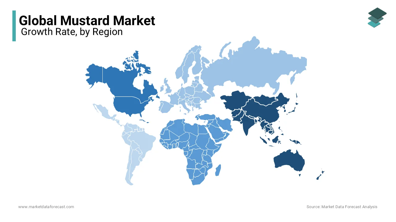 the rising use of mustard seeds in the market, Asia Pacific is the most prominent area