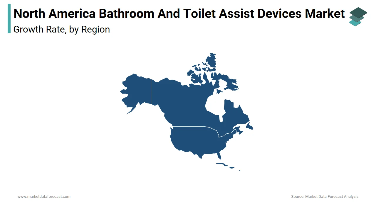 The U.S. played a dominant role in the North America bathroom and toilet assist devices market in 2024.