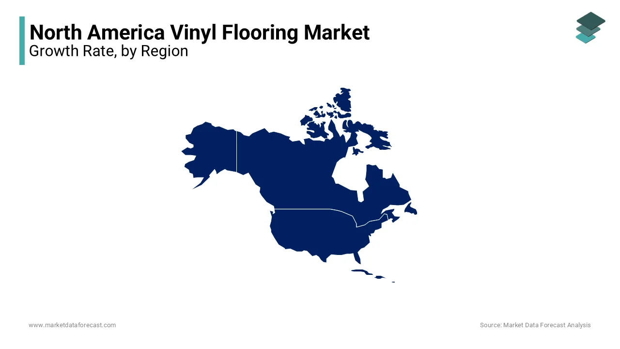 In 2024, the United States was the top performer in the North America vinyl flooring market.