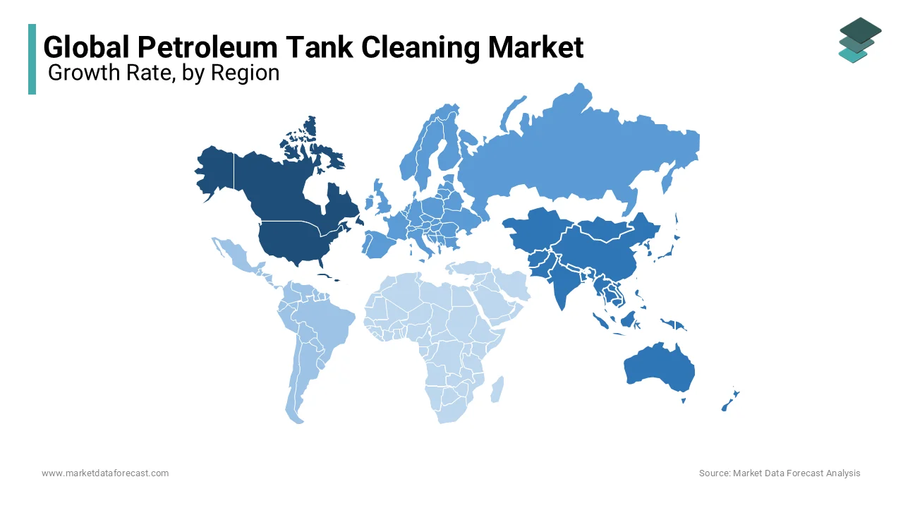 North America leads petroleum tank cleaning market, driven by safety standards and efficiency