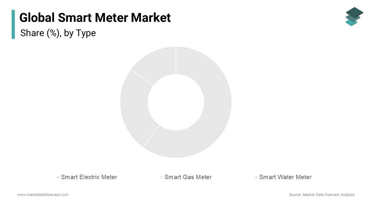 The smart electric meter market segment dominated and held a 60.4% of the share in 2024