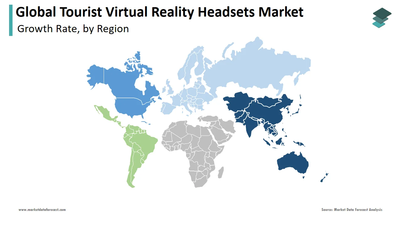 Asia Pacific held the leading position in the tourist virtual reality headsets market in 2024.