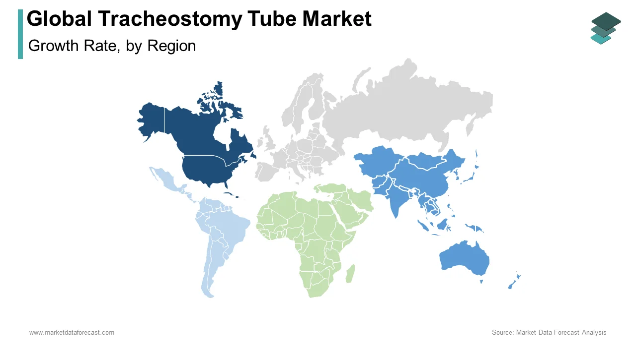 North America was the top contributor to the tracheostomy tube market growth in 2024.
