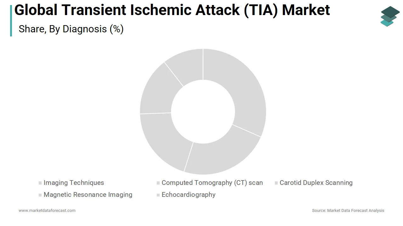 The magnetic resonance imaging (MRI) segment led the global transient ischemic attack market in 2025