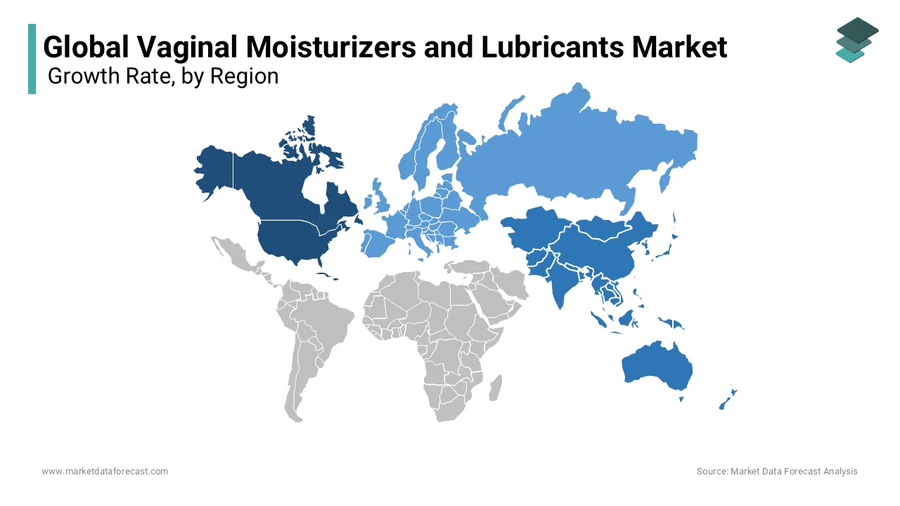 North America is determined to dominate the global vaginal moisturizers and lubricants market
