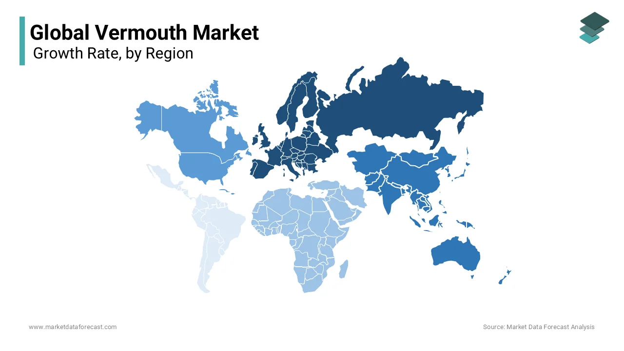 Europe was Vermouth's largest market, with a share of more than 50% in 2024