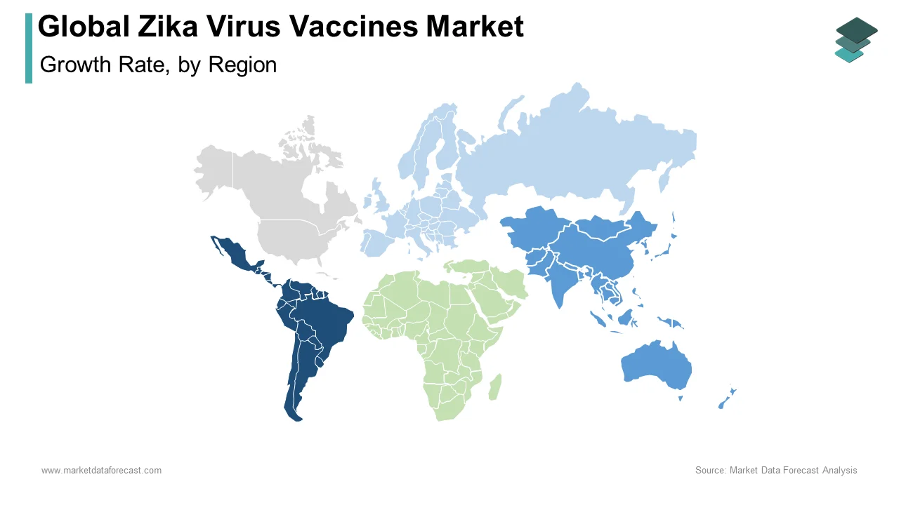 Latin America dominated the Zika virus vaccine market in 2024, driven by high disease prevalence.